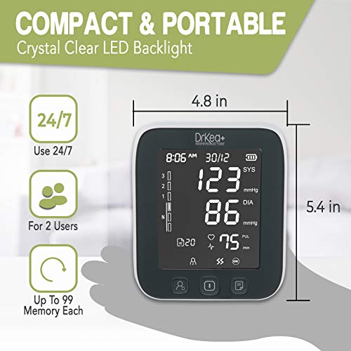Large LED Backlit Automatic Blood Pressure Monitor Upper Arm - Blood Pressure...