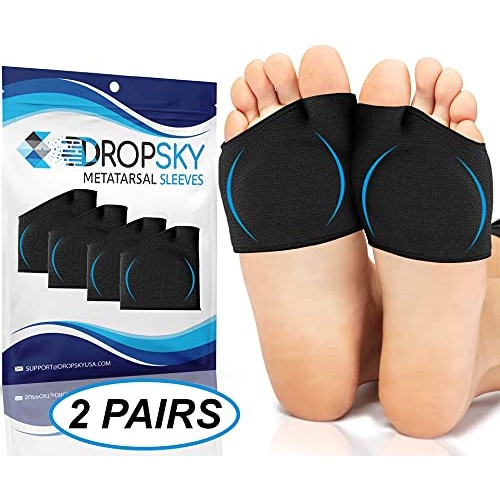 Metatarsal Sleeve with Gel Pads - 4 Pieces - Ball of Foot Cushions with Soft ...