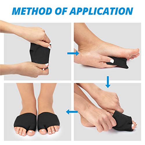 Metatarsal Sleeve with Gel Pads - 4 Pieces - Ball of Foot Cushions with Soft ...