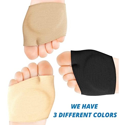 Metatarsal Sleeve with Gel Pads - 4 Pieces - Ball of Foot Cushions with Soft ...