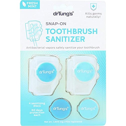 Dr. Tung's Snap-On Toothbrush Sanitizer 2 Count - Assorted colors