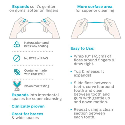 DrTung's Smart Floss, 30 yds, Dental Floss - Natural Cardamom Flavor Colors M...