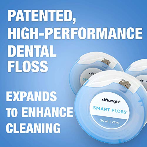 DrTung's Smart Floss, 30 yds, Dental Floss - Natural Cardamom Flavor Colors M...