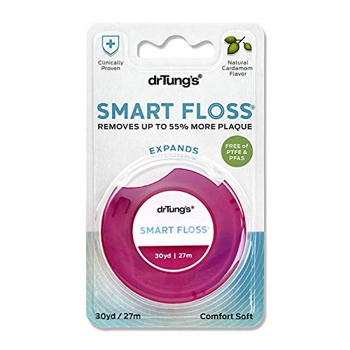 DrTung's Smart Floss, 30 yds, Dental Floss - Natural Cardamom Flavor Colors M...