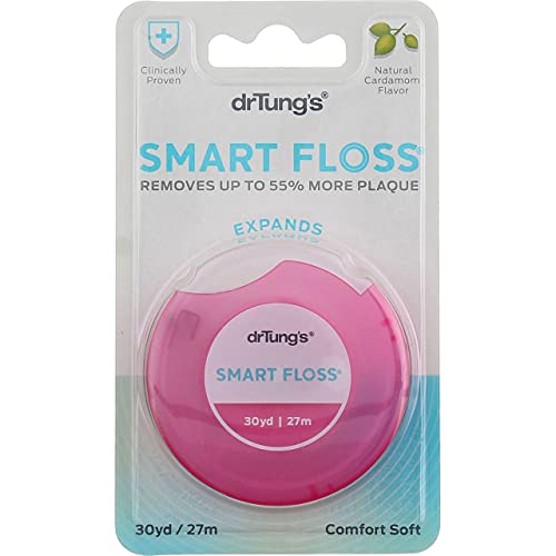 drTung's Smart Floss, 30 yds, Natural Cardamom Flavor 1 ea Colors May Vary (P...
