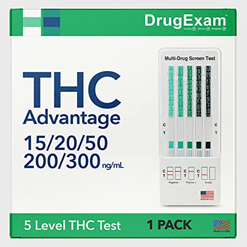 1 Pack - DrugExam THC Advantage Made in USA Multi Level Marijuana Home Urine ...
