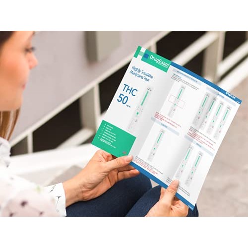 2 Pack - DrugExam Made in USA Highly Sensitive Marijuana THC Single Panel Dru...