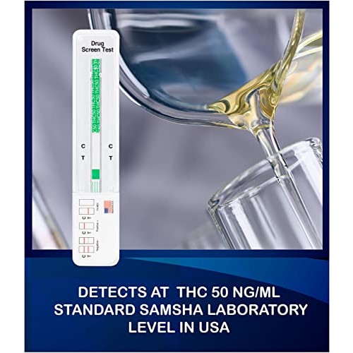 2 Pack - DrugExam Made in USA Highly Sensitive Marijuana THC Single Panel Dru...