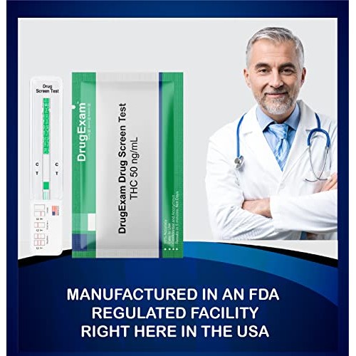 2 Pack - DrugExam Made in USA Highly Sensitive Marijuana THC Single Panel Dru...