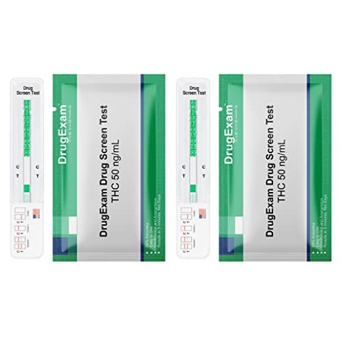 2 Pack - DrugExam Made in USA Highly Sensitive Marijuana THC Single Panel Dru...