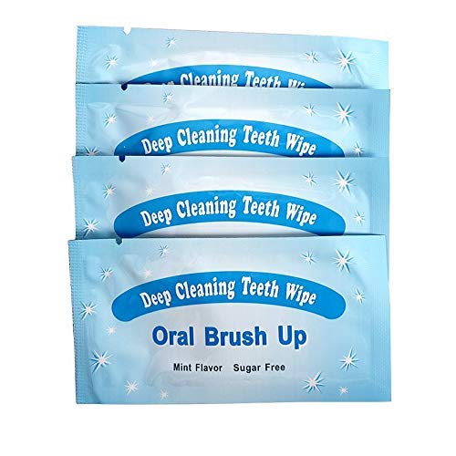 Mint-flavored oral finger wipes teeth whitening wipes oral cleaning wipe (50 ...