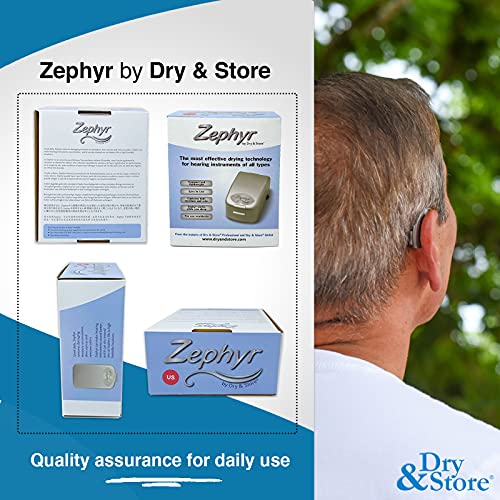 Zephyr by Dry & Store Hearing Instrument Dryer/Dehumidifier | for Care and Ma...
