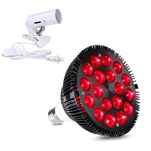 Red Light Therapy lamp 54 W 18 LED with Light Socket, Combo Deep Red 660 and ...