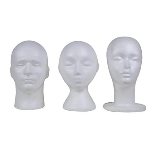 Dserw 11.02" Tall Styrofoam Head Model - Mannequin Sunglasses Eyeglass Stand ...