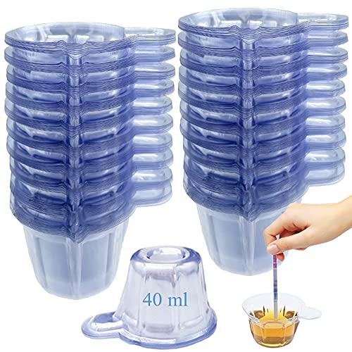 200 PACK 40ML Urine Cups,Plastic Disposable Urine Cup,Plastic Urine Collectio...