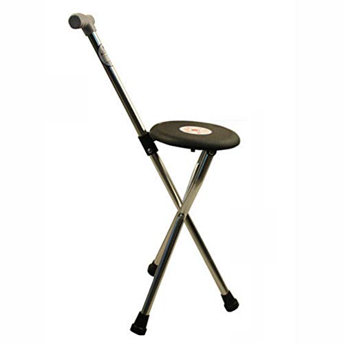 DSHUJC Foldable Cane seat Massage Crutches Chair T Type Handle Non-Slip Wear-...