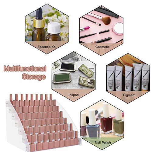 Nail Polish Organizer, DSVENROLY 84 Bottles of 7 Layers Professional Acrylic ...