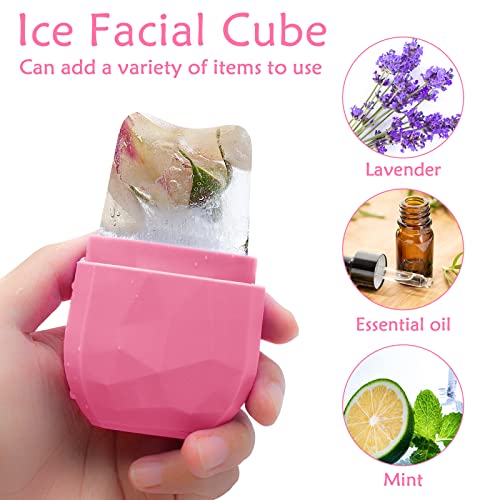 Ice Roller for Face and Eye, Silicone Ice Mold Face Massage, Facial Beauty Ic...