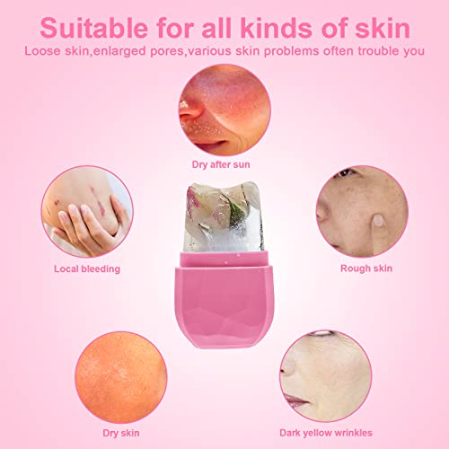 Ice Roller for Face and Eye, Silicone Ice Mold Face Massage, Facial Beauty Ic...