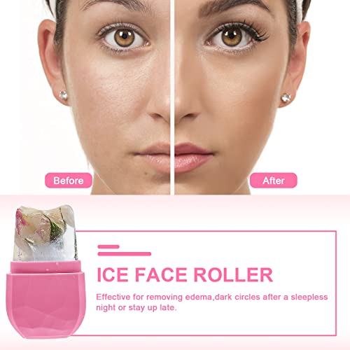 Ice Roller for Face and Eye, Silicone Ice Mold Face Massage, Facial Beauty Ic...
