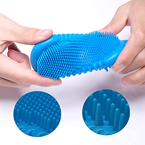 Silicone Back Scrubber and Hair Scalp Massager Shampoo Brush for Shower, Easy...