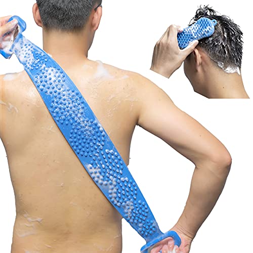 Silicone Back Scrubber and Hair Scalp Massager Shampoo Brush for Shower, Easy...