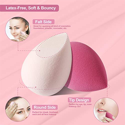 DUAIU 4 Pcs Makeup Sponge Set Blender Beauty Foundation Blending Sponge, Flaw...