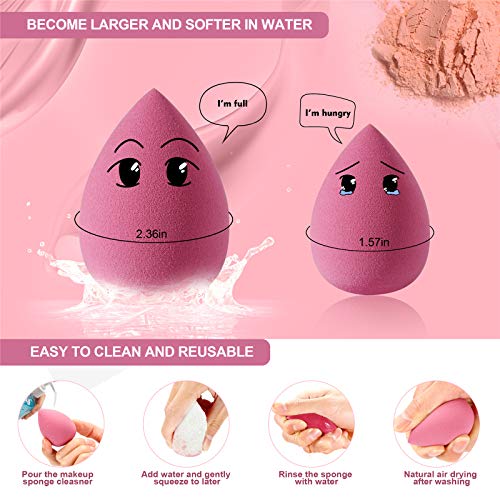 DUAIU 4 Pcs Makeup Sponge Set Blender Beauty Foundation Blending Sponge, Flaw...