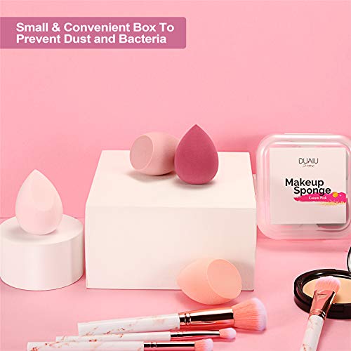 DUAIU 4 Pcs Makeup Sponge Set Blender Beauty Foundation Blending Sponge, Flaw...