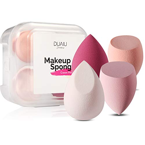 DUAIU 4 Pcs Makeup Sponge Set Blender Beauty Foundation Blending Sponge, Flaw...