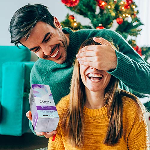 DUAIU Makeup Brushes 15pcs Premium Synthetic Bristles Crystal Handle Set Kabu...