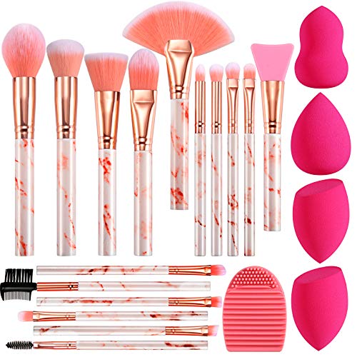 DUAIU Makeup Brushes 16PCS Marble Handle Professional Makeup Brushes Set with...