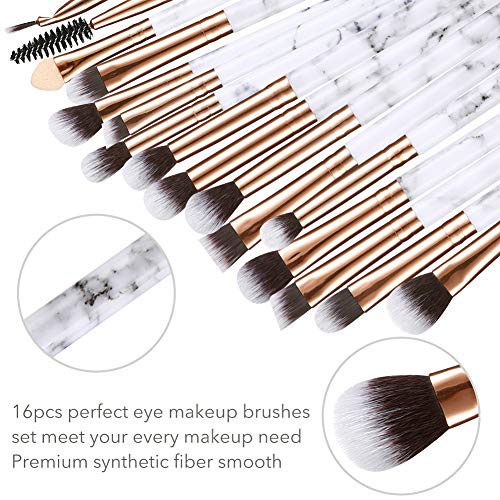 Makeup Brushes DUAIU 16Pcs Premium Synthetic Eyeshadow brushes Eyebrow Eyelin...