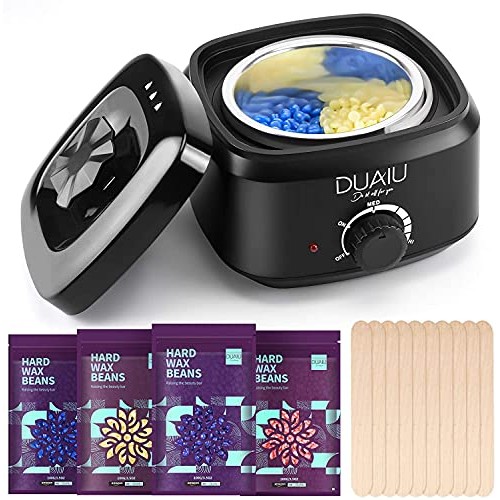 Waxing Kit DUAIU Wax Warmer Kit Includes Black Wax Machine Wax Pot 4 Packs Ha...