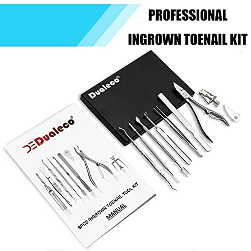 Ingrown Toenail Tool Kit (9PCS), Professional Toe Nail Clipper Set for Ingrow...