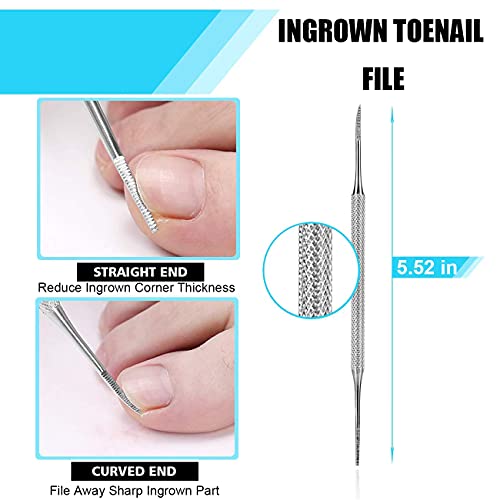 Ingrown Toenail Tool Kit (9PCS), Professional Toe Nail Clipper Set for Ingrow...