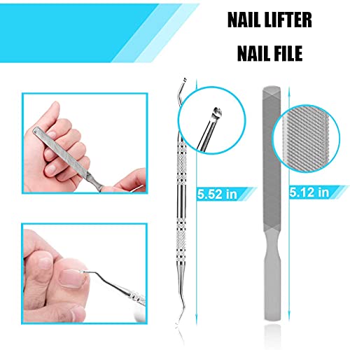 Ingrown Toenail Tool Kit (9PCS), Professional Toe Nail Clipper Set for Ingrow...
