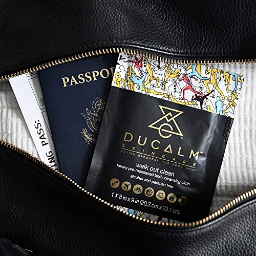 Ducalm Skincare Walk Out Clean Shower Wipes - Hydrating Travel, Facial, Body ...