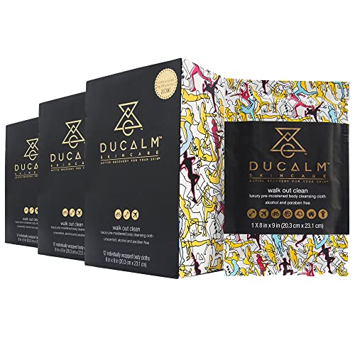 Ducalm Skincare Walk Out Clean Shower Wipes - Hydrating Travel, Facial, Body ...