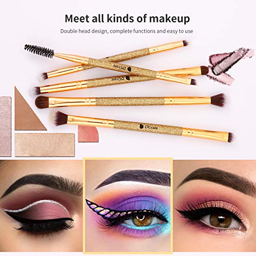 DUcare Eyeshadow Brush Set Duo End Eye Makeup Brushes Golden Glitter Professi...