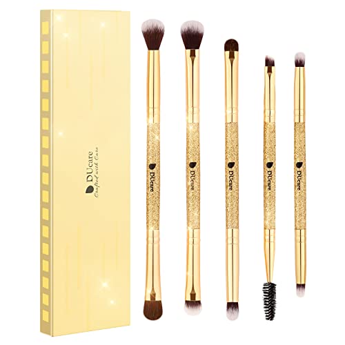 DUcare Eyeshadow Brush Set Duo End Eye Makeup Brushes Golden Glitter Professi...