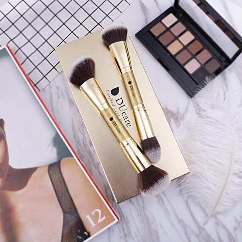 DUcare Makeup Brushes Duo End Foundation Powder Buffer and Contour Synthetic ...