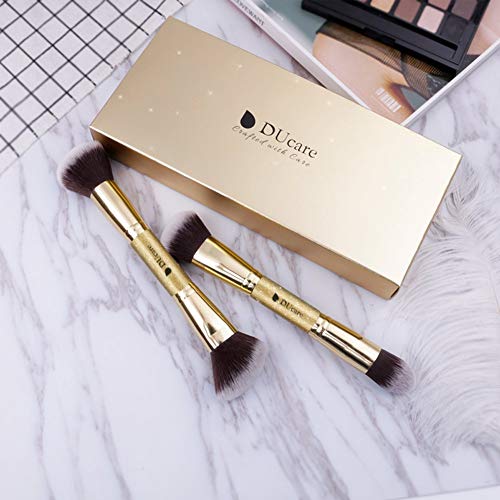 DUcare Makeup Brushes Duo End Foundation Powder Buffer and Contour Synthetic ...