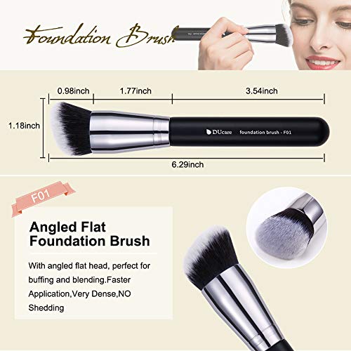 DUcare Makeup Kabuki Brushes 3Pcs Foundation Brush& Concealer Brush& Blusher ...