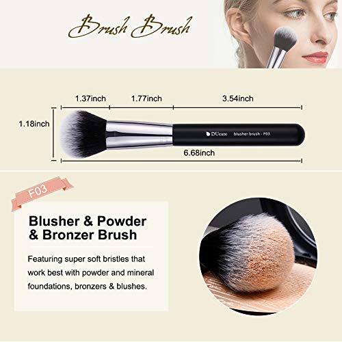 DUcare Makeup Kabuki Brushes 3Pcs Foundation Brush& Concealer Brush& Blusher ...
