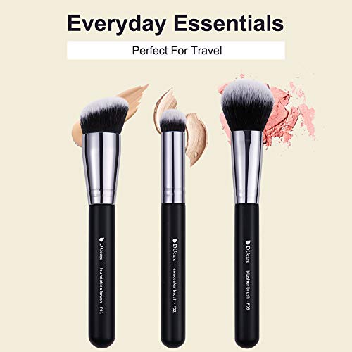 DUcare Makeup Kabuki Brushes 3Pcs Foundation Brush& Concealer Brush& Blusher ...
