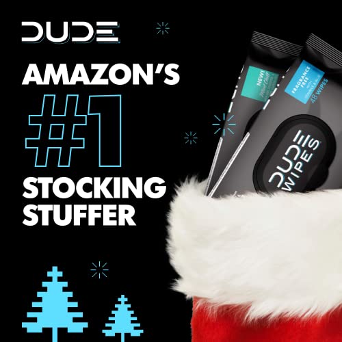 DUDE Wipes Flushable Wipes 48 Count Dispenser, Unscented Wet Wipes with Vitam...