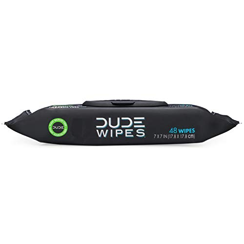 DUDE Wipes Flushable Wipes Dispenser, Unscented Wet Wipes with Vitamin-E & Al...