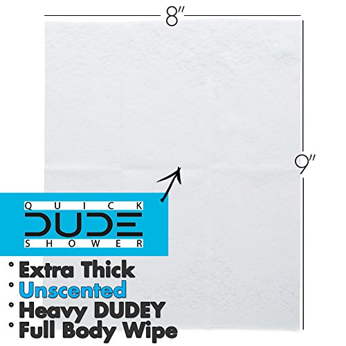 Dude Products Shower Body Wipes 10 Count Wet Wipes Individually Wrapped for T...