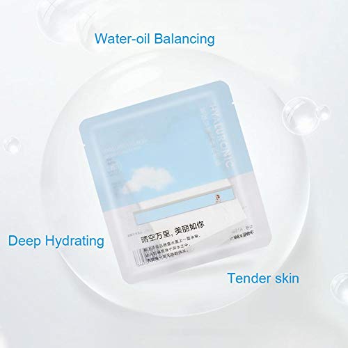 Duevin 5Pcs/Box 30ml Face Mask Hyaluronic Acid Moisturizing Hydrating Nourish...